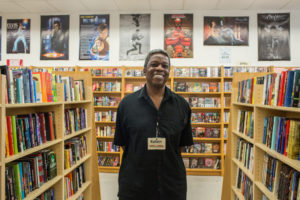 "People who are used to buy-sell-trade in the local area have found us," says Kelvin Thurston, store manager of Crown Books in Encinitas, pictured in the store Sept. 21. (Photo by Cam Buker)