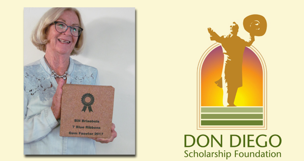 Don Diego Exec. Director, Chana Mannen, displays a newly purchased brick ready for installation.