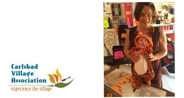 C3, Carlsbad Causes for Community, Founder Deb Ferraro and her son Devin at the 2016 Halloween In The Village.