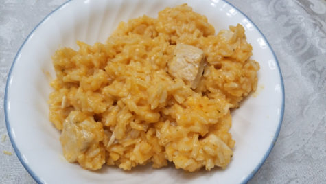 Buffalo chicken “risotto” is a tasty one-pot meal that’s easy to make. (Photo by Laura Woolfrey Macklem)