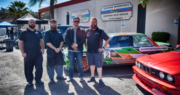 Brad A. Solley, Brad A. Pelletier, Jace Mullen and Oceanside Motorsports owner, Neil Daly