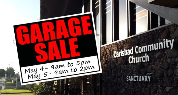 Huge, Annual Garage Sale at Carlsbad Community Church-May 4
