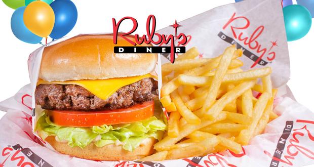 Ruby’s Diner Celebrates Ruby Cavanaugh’s Birthday with a $2.99 Burger and Fries Special-July 29
