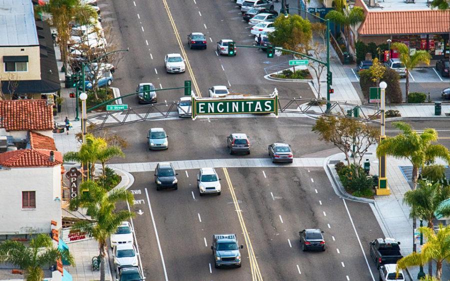 Traffic moves along Coast Highway 101 in January 2016 in Encinitas, one of several north San Diego County governing bodies opting for district-based elections in 2018. (Photo by Art Wager, iStock Getty Images)
