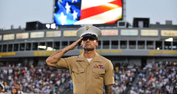 United States Marine Corps, Staff Sergeant Mohammed Wali (Photo courtesy: LA Galaxy and Papa Johns Southern California)