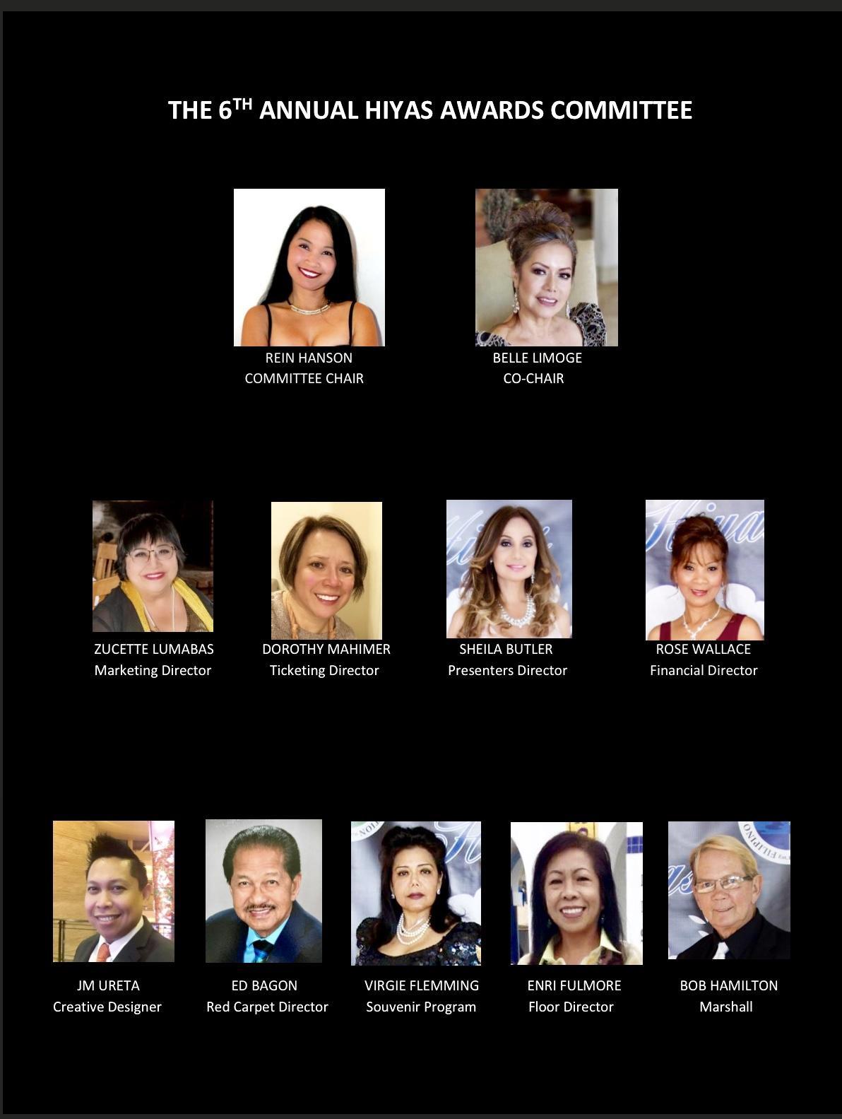 Filipino-American Cultural Organization 6th Annual Hiyas Awards Gala- October 21