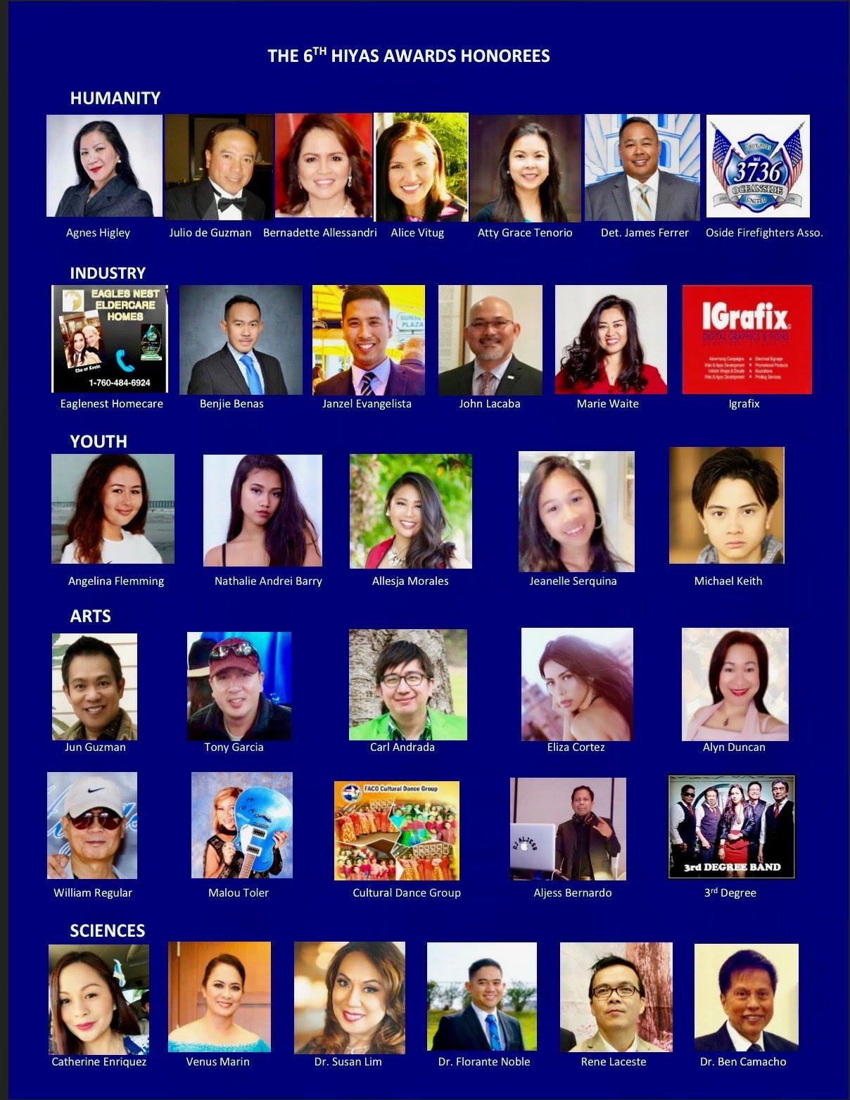 Filipino-American Cultural Organization 6th Annual Hiyas Awards Gala- October 21