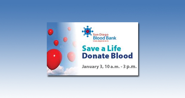 Donate Blood at Six SDCCU Locations- January 3