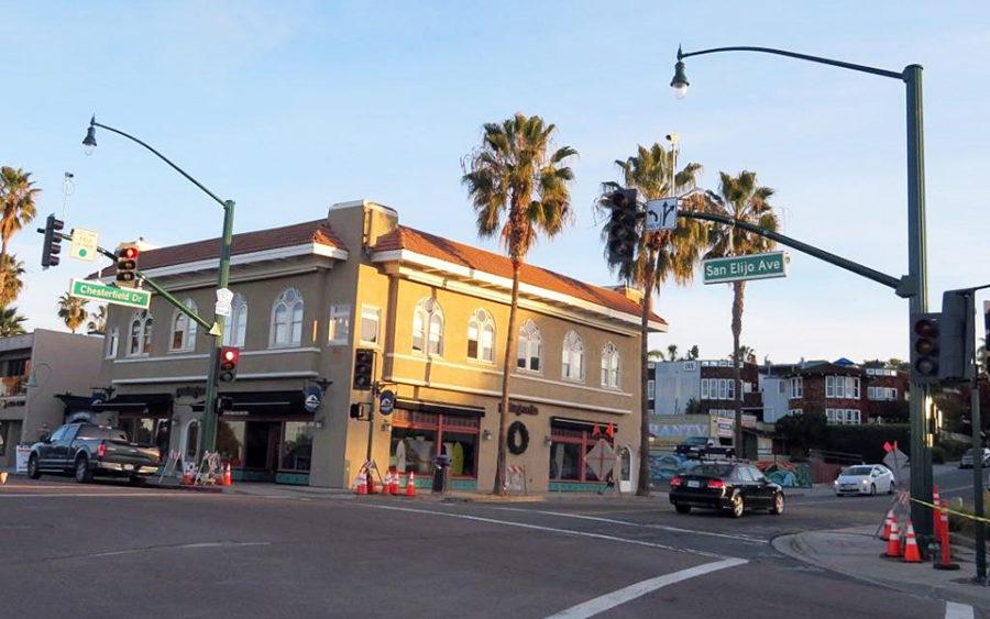 New traffic signals and streetlights are ready for activation at Chesterfield Drive and San Elijo Avenue in Cardiff. (SANDAG courtesy photo)