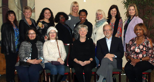 New members of Brother Benno's Auxiliary were welcomed at the Membership Brunch
Front Row L-R- Patricia Ramirez, Elizabeth Onofre, Wendy Brophy, Frank Brophy , Misha Snow
Back Row L-R- Abby Fisher, Loree Warren, Victoria Edrington, Barbara Burton, Linda Engstrom, Lauren Thomas, Vicki Tripp , Susie King, Heide Fout    (Photo: Edith Jones)