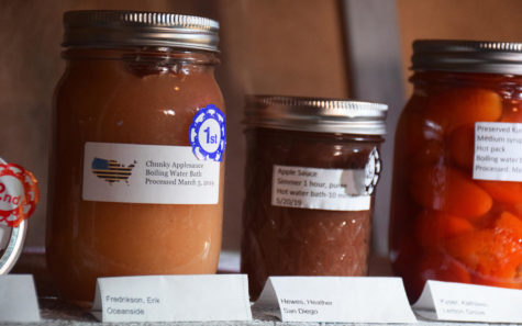 Oceanside resident Erik Fredrikson won first place this year for his chunky applesauce in the Home and Hobby contest. (Photo by Lauren J. Mapp)