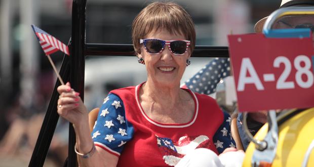 Colleen O’Harra at the 'Hometown Hero's' Independence Parade
