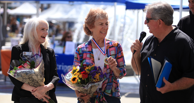 Linda Walshaw and Anita Romaine with Oceanside Deputy Mayor, Jack Feller.