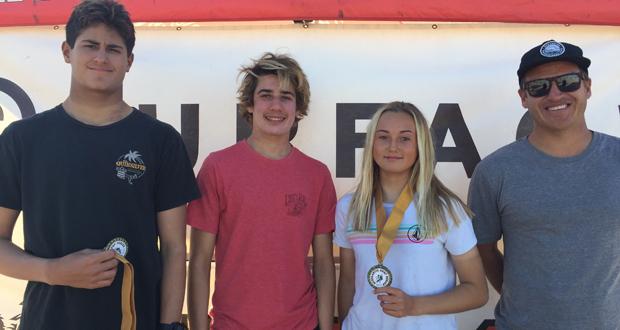 Oceanside High School Surf Team:
Jack Lockwood, 1st Mens Shortboard
Mason O'Toole,  9th Mens Shortboard
Skylie Knowles, 1st Womens Shortboard
Chris Abad, Coach, Oceanside HS Surf Team (courtesy photo)
