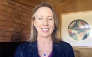 Encinitas Mayor Catherine Blakespear announces her re-election bid via Facebook Live on Saturday, April 11. (Facebook Live capture)