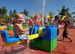 Legoland California theme park, located in Carlsbad, remains closed during the COVID-19 coronavirus pandemic. Pictured: children playing at the park’s Splash Zoo. (Legoland photo)