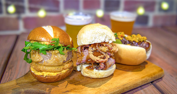 Craft Beer Fried Green Tomato, Brisket,Bratwurst Sliders (Photo courtesy: SeaWorld San Diego)