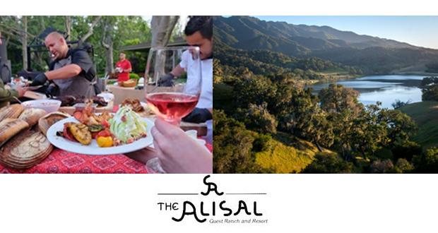 Pictured from left to right: Guests enjoy Chef Anthony Endy’s acclaimed BBQ dinner cookout at The Alisal Guest Ranch & Resort; The Alisal’s 100-acre Spring Fed lake