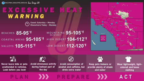 Map of Excessive Heat Warning