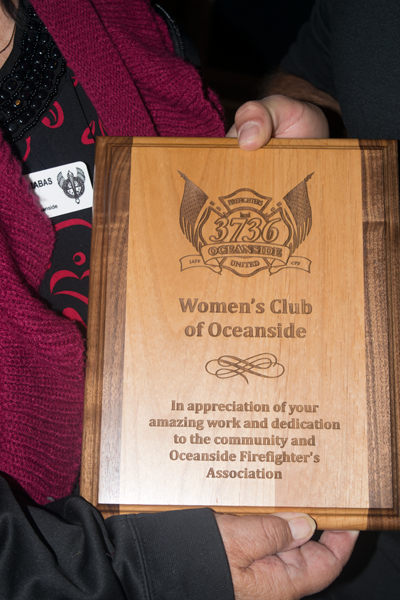 Oceanside Woman’s Club Donates $2,500 to Oceanside Firefighters Association