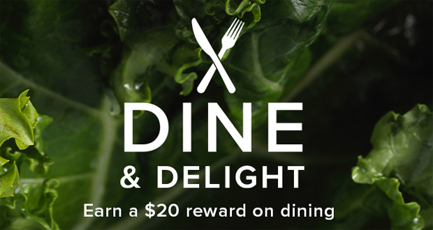 Support Local Restaurants, Get $20 Reward Card through Bonus "Dine and Delight" Program at the Shoppes at Carlsbad