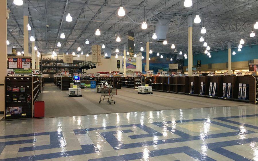 By October 2019, the San Marcos Fry’s store was already being emptied of inventory. (North Coast Current file photo)