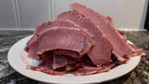 Homemade corned beef ready to enjoy. (Photo by Laura Woolfrey Macklem)
