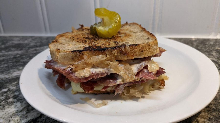 A Reuben sandwich made with homemade corned beef. (Photo by Laura Woolfrey Macklem)