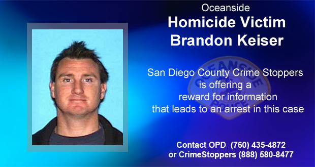 Oceanside Police Investigators Seeking Information in the 2016 Homicide of Brandon Keiser