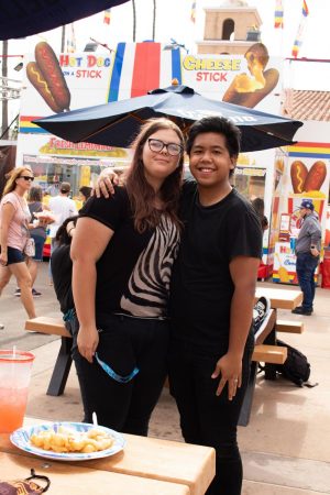 Vanessa Caldwell, 19, and Marvin Fajotina, 20, returned to the San Diego County Fair on June 23 to celebrate their two-year anniversary as a couple. “She actually asked me out at the fair two years ago, so that’s why we come to the fair,” Fajotina said. “It’s our anniversary thing.” (Photo by Bella Ross)