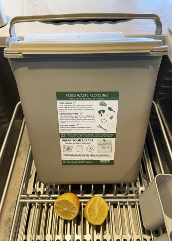 An example of the EDCO food waste bins distributed to households in Encinitas. (North Coast Current photo)