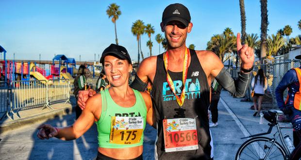 Karla+Khalifa+Chris+Wernke+winners+in+the+Oside+Turkey+Trot+5+mile+run.+
