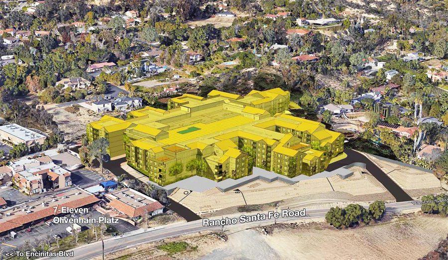 An+Encinitas+Residents+for+Responsible+Development+rendering+shows+the+placement+of+the+proposed+Encinitas+Boulevard+Apartments+in+Olivenhain.+%28ERRD+image%29