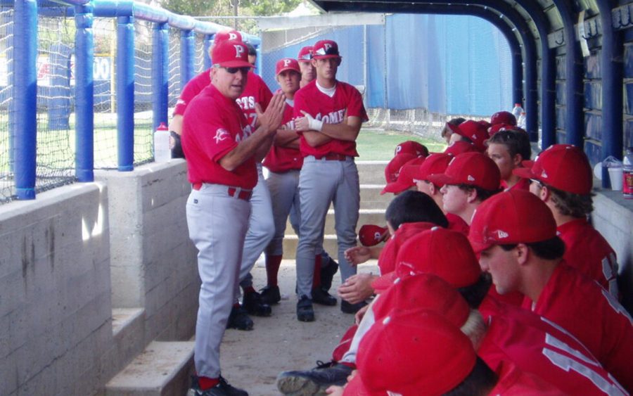 Bob Vetter (pictured standing far left) was a Hall of Fame baseball manager who led the Palomar College Comets to more than 500 wins in 24 seasons. (Palomar College photo)