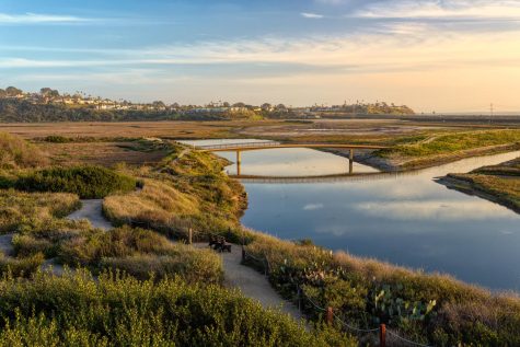 A trail bridge at San Elijo Lagoon in Encinitas is shown in 2021, not long after its completion. A lagoon restoration project is entering its final phase in spring 2022. (Photo by Marcel Fuentes, iStock Getty Images)