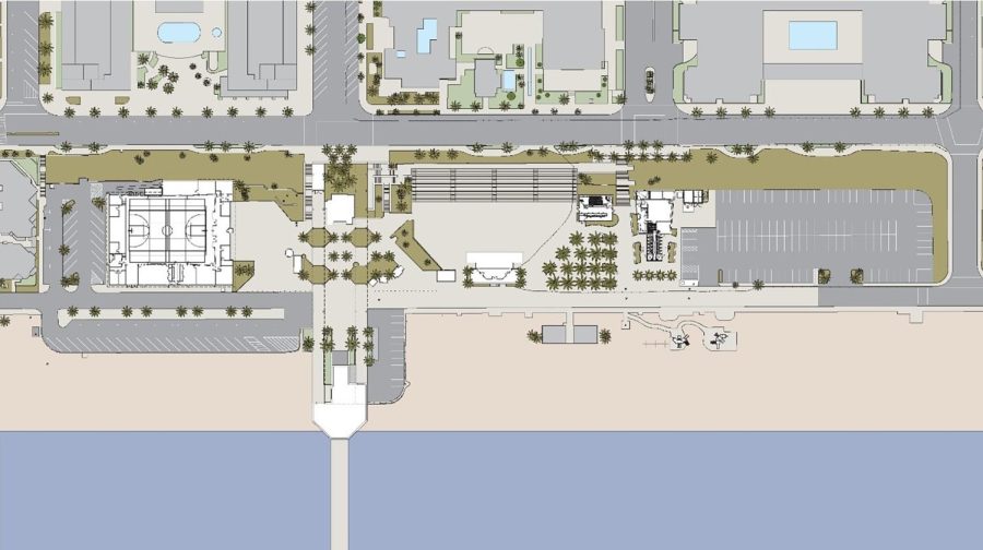 Phase II of Oceanside’s Beachfront Improvement Feasibility Study explores potential improvements to the Junior Seau Beach Community Center, Junior Seau Pier Amphitheater/ Bandshell, and the pier plaza and public spaces in between. (Oceanside city rendering)