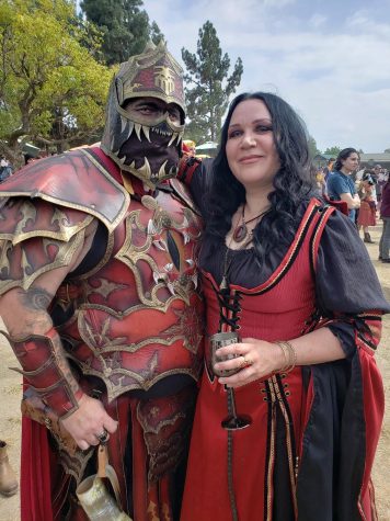 Couple Shayn Mitchell (left) and Diana Torres both took home San Diego County Fair awards for their handmade costumes, pictured at a recent renaissance fair. (Photo courtesy of Shayn Mitchell)