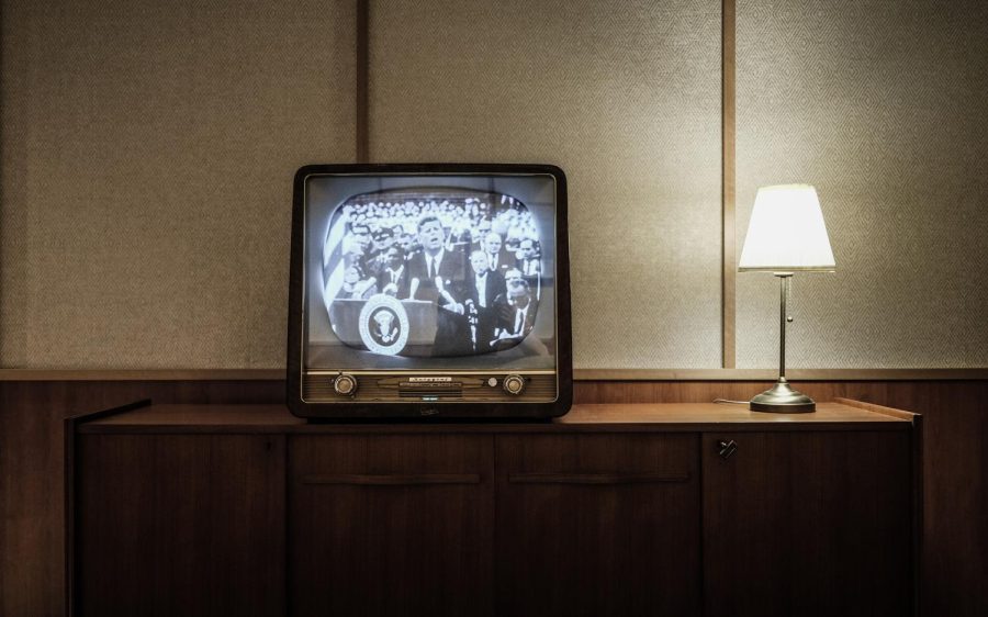 President John F. Kennedy is pictured on a 1960s-era television set. (Photo by Lucrezia Carnelos via Unsplash)