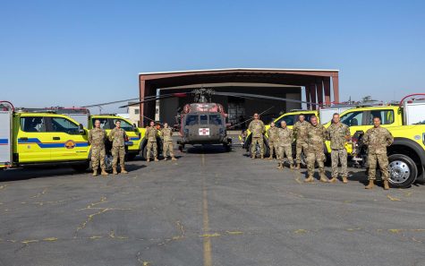 California’s Office of Emergency Services is deploying a Type VI strike team of wildland-style fire engines to the state’s Military Department, pictured Aug. 16, to enhance California’s Fire and Rescue Mutual Aid fleet. (Cal OES photo)
