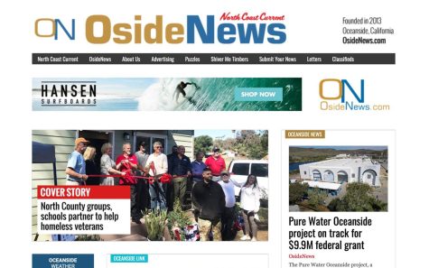 The new OsideNews front page. (OsideNews photo)