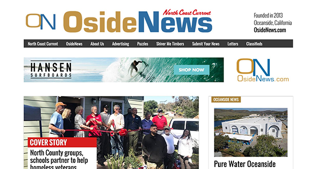 The new OsideNews front page. (OsideNews photo)