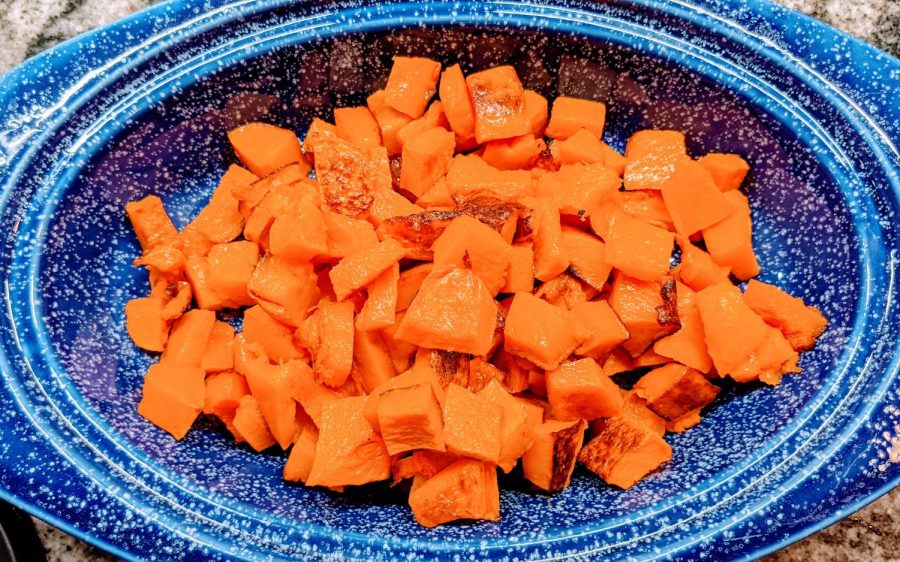 Roasted butternut squash is ready for use in a variety of dishes. (Photo by Laura Woolfrey Macklem)