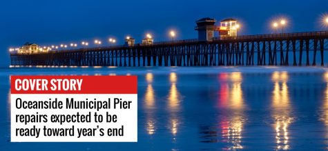 The Oceanside Pier is pictured in November 2020. The pier is currently undergoing a utility replacement project, slated for completion by this coming September. (OsideNews file photo by Steve Marcotte)