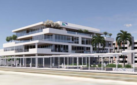 An architectural rendering shows the proposed Station Plaza for the redeveloped Oceanside Transit Center. (NCTD photo)