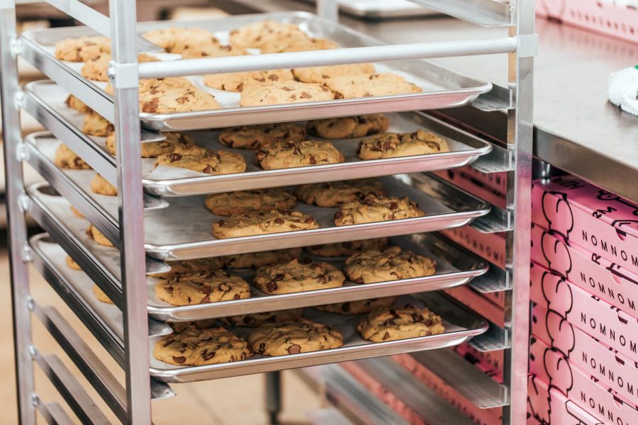 Crumbl cookie stores recently opened outlets in Oceanside and San Marcos. Pictured are Crumbl’s signature milk chocolate chip cookies. (Courtesy photo)