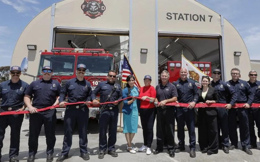 Carlsbad fire, safety and city officials participate in the opening of Station 7 on June 8. (Carlsbad city photo)
