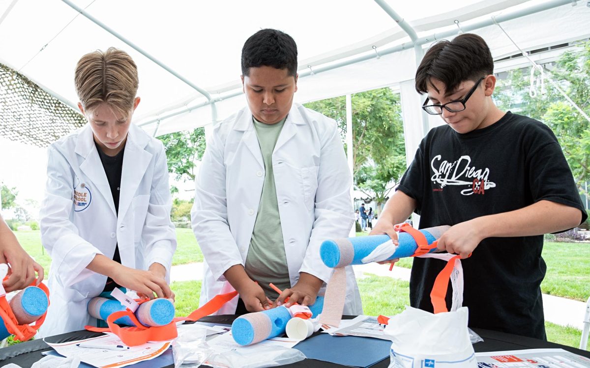 Students participate in Palomar Health Foundation’s Middle School M.D. program on Sept. 13 in Escondido. (Courtesy photo)