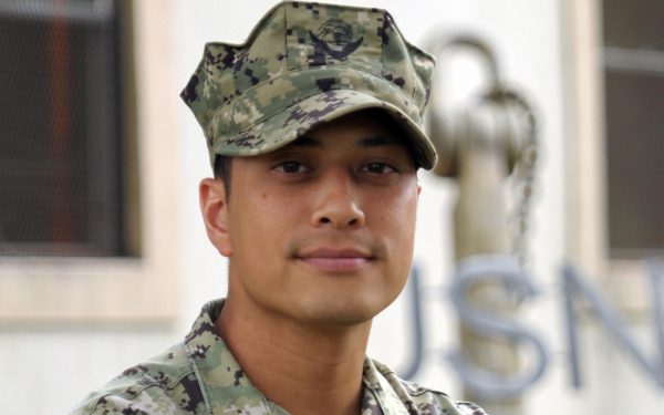 Chief Petty Officer Maurice Tanjuaquio, an Oceanside native, is assigned to the Navy Expeditionary Logistics Support Group operating out of Williamsburg, Virginia. (Photo by Mass Communication 1st Class Beverly Taylor, Navy Office of Community Outreach)
