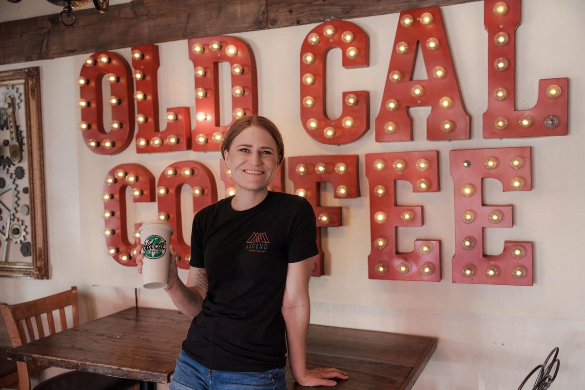 Erin Harper stands in Old California Coffee House in San Marcos in August 2022 during the shop’s transition to Ascend Coffee Roasters. (NCC file photo by Jen Acosta)