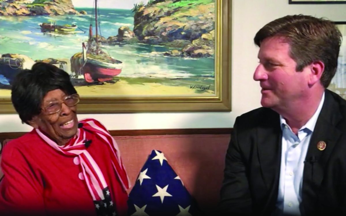 Fannie Griffin McClendon (left) served more than two decades in the military, including service in both the Army and Air Force. (Library of Congress Veterans History Project photo)